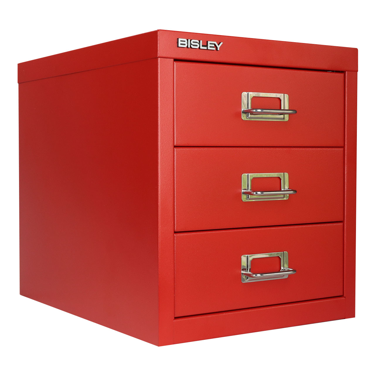 BISLEY BASIC スチールキャビネット 3段 レッド Bisley 3-Drawer Desktop MultiDrawer Steel Cabinet