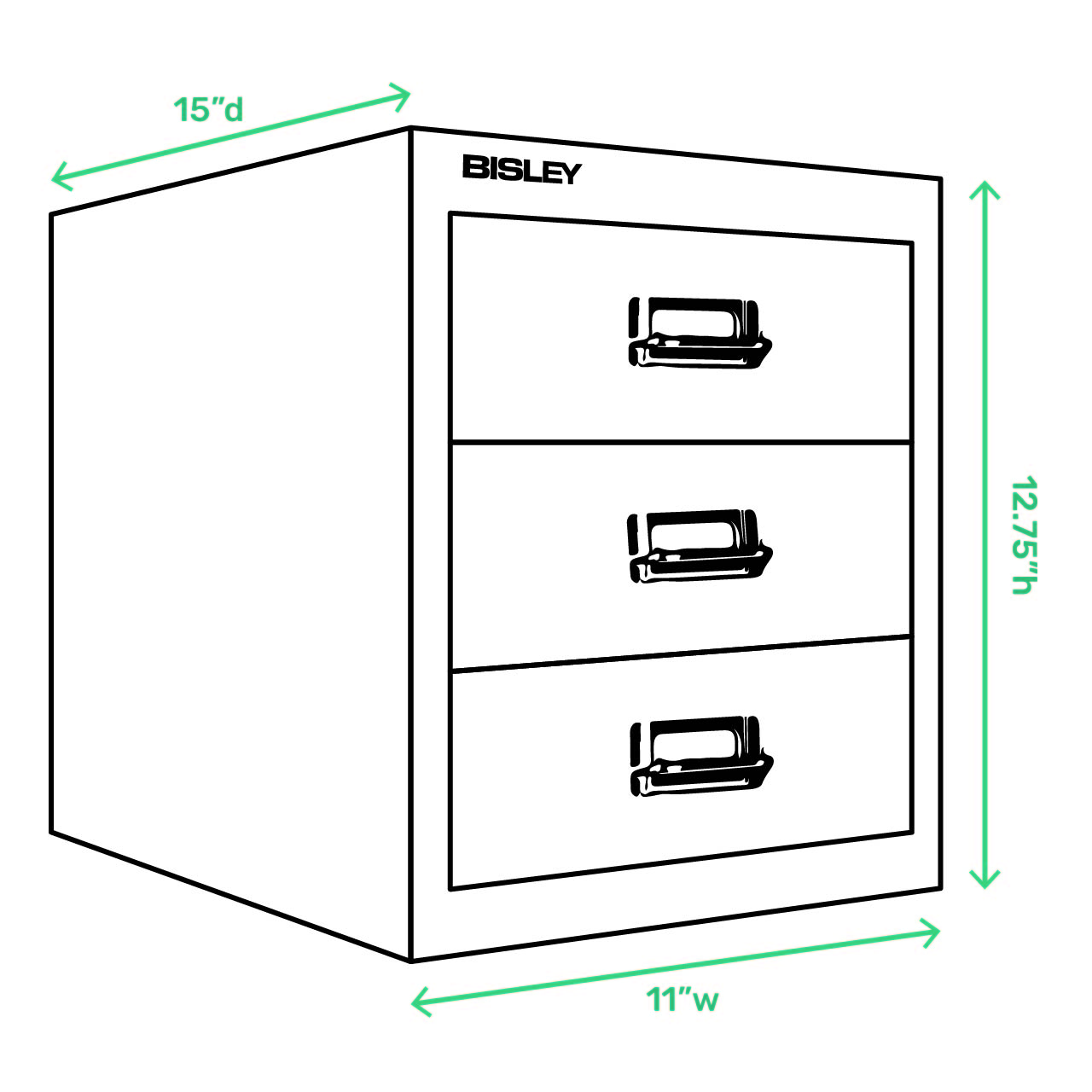  Bisley 8 Drawer Steel Under-Desk Multidrawer Storage Cabinet,  Charcoal (MD8-CH) : Home & Kitchen