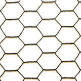 2' x 25' Steel Hex Web Black PVC Coated Fence