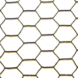 2' x 150' Steel Hex Web Black PVC Coated Dog Fence