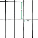 6' x 100' Welded Wire Dog Fence-14 ga. galvanized steel core; 12 ga after PVC-Coating, 1.5" x 4" Mesh