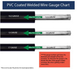 6' x 100' Welded Wire Dog Fence-14 ga. galvanized steel core; 12 ga after PVC-Coating, 1.5" x 4" Mesh