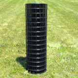 4' x 100' Welded Wire Fence Dog Fence-12.5 ga. galvanized steel core; 10.5ga after Black PVC-Coating, 4" x 4" Mesh