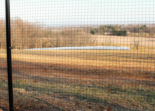 3' x 50' Welded Wire Dog Fence-19 ga. galvanized steel core; 17 ga after Black PVC-Coating, 1" x 1" Mesh