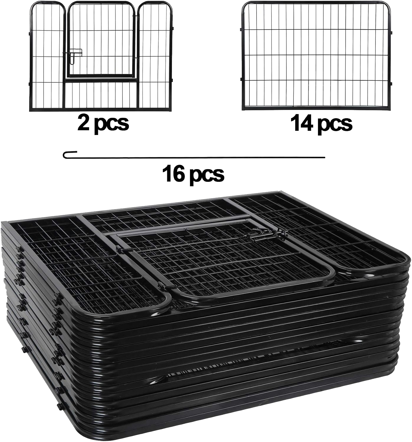 Image showcasing Large Pet Playpen 24in - Metal w/2 doors