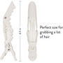 12 PCS Salon Croc Clips Nonslip Grip Alligator Sectioning Hair Styling Clip [White]