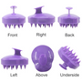 Scalp Massager Shampoo Brush Dandruff Removal Scalp Care & Hair Growth [Purple]