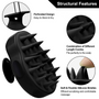 Scalp Massager Shampoo Brush Dandruff Removal Scalp Care & Hair Growth [Black]