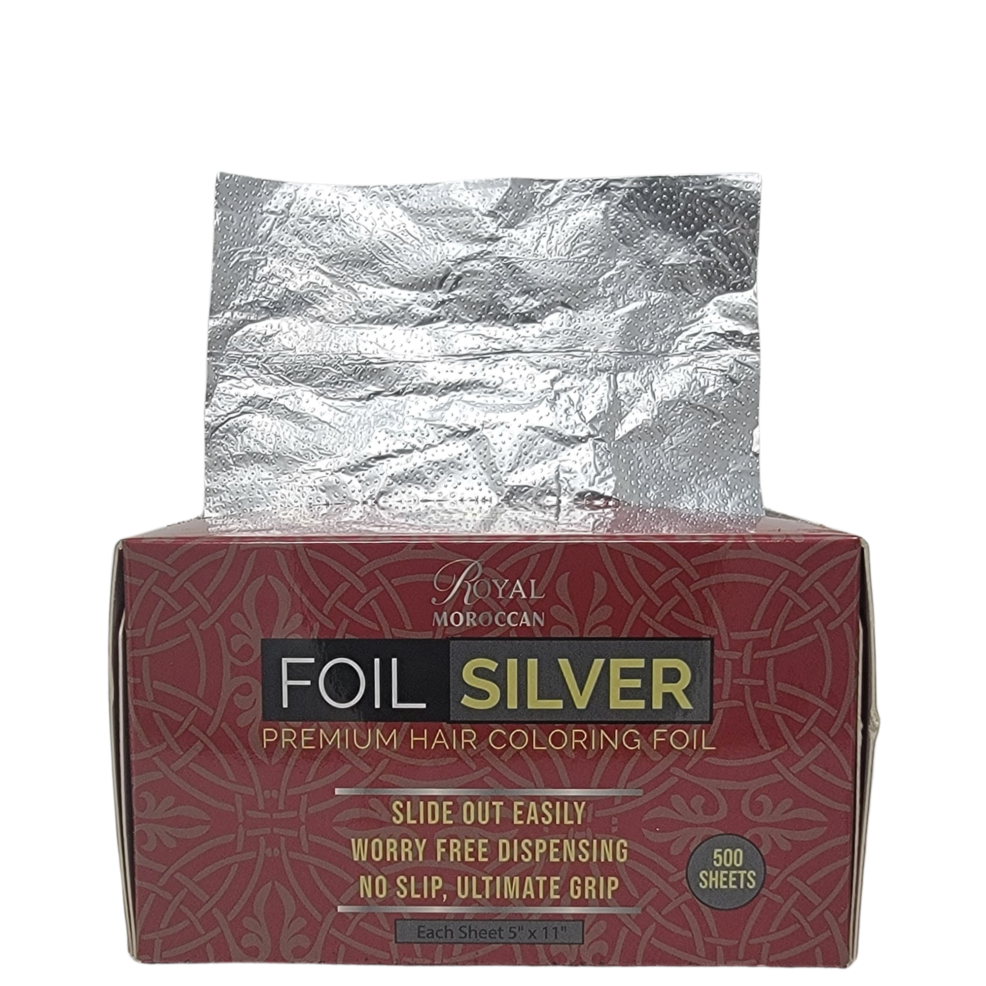 Fromm Color Studio Medium Weight Pop Up Hair Foil in Silver, 5 x 11  Embossed Aluminum Foil Sheets, Hair Foils for Highlighting and Coloring -  500