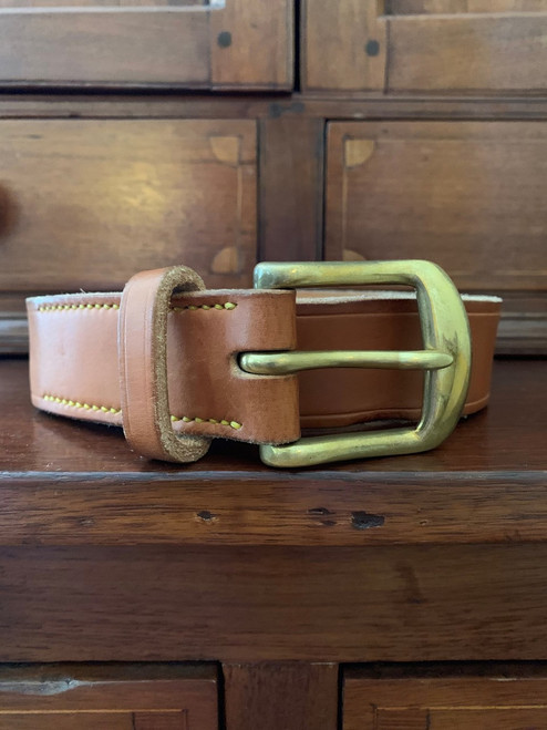 The Hearty Belt won't sit on the shelf long (Tan with Brass buckle shown)
