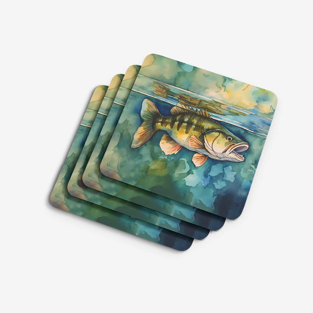 Smallmouth Bass Fish Coaster Set - Animal Decor