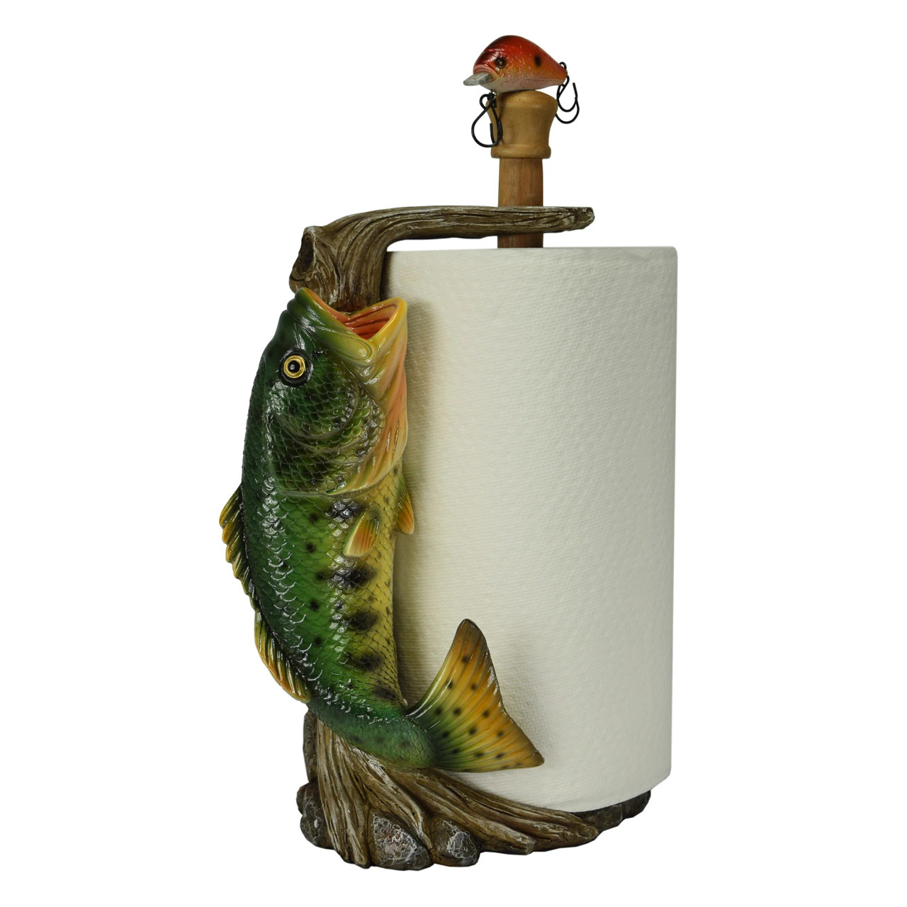 Bass Fish Paper Towel Holder - Animal Decor