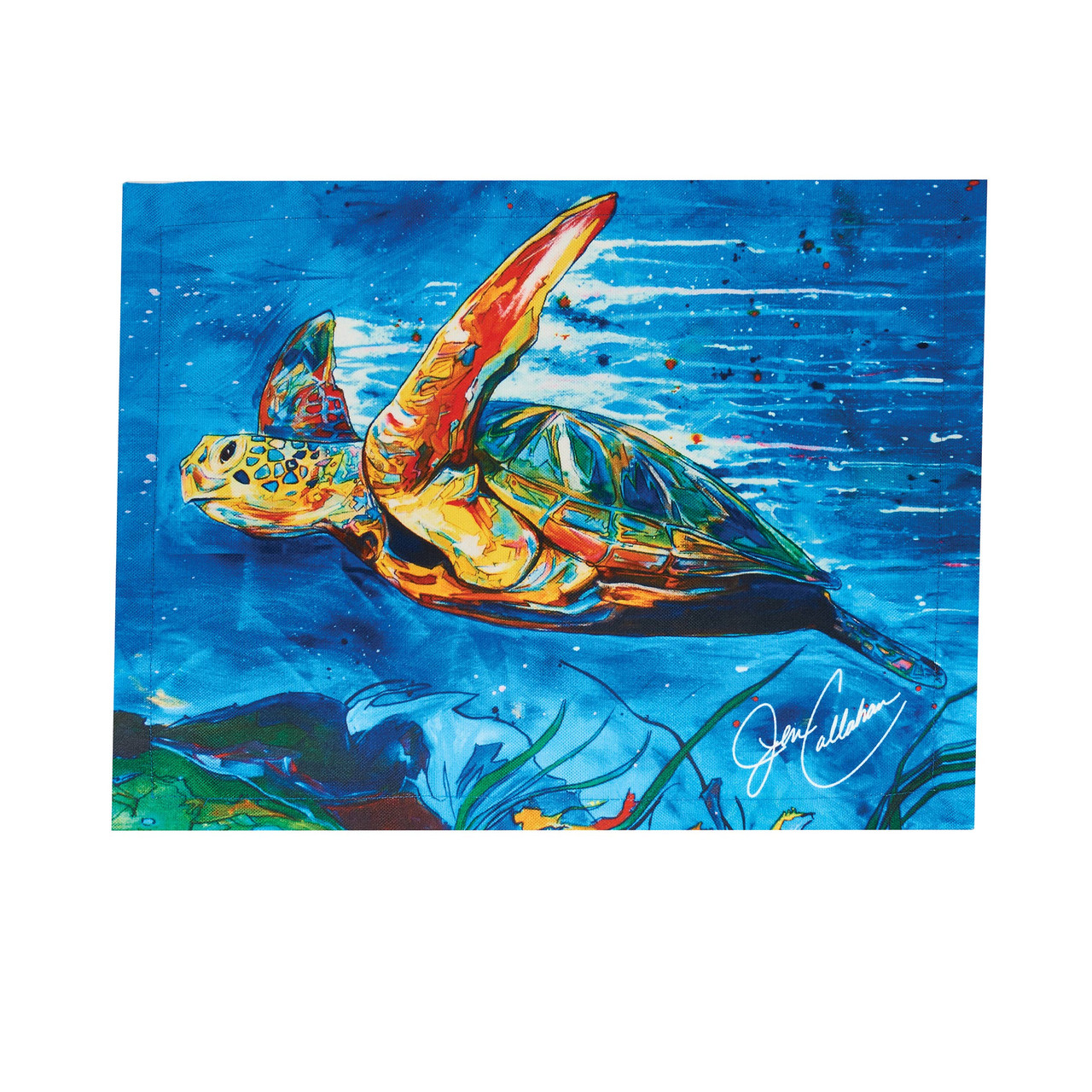 Beachy Turtle Cotton Placemat Set of 6 Beachy Turtle Cotton Placemat Set of 6