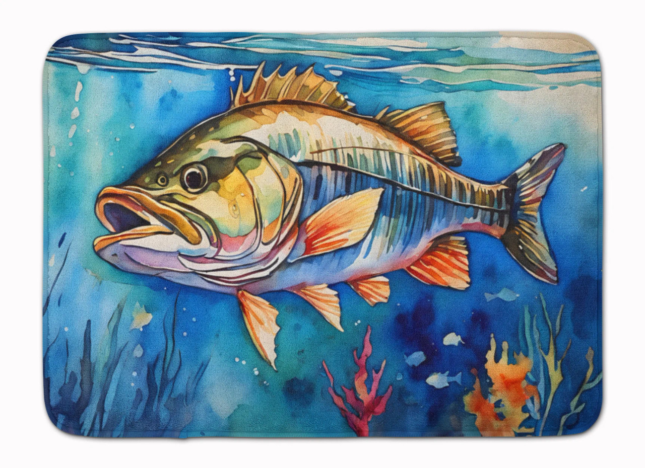 Striped Bass Memory Foam Rug - Animal Decor