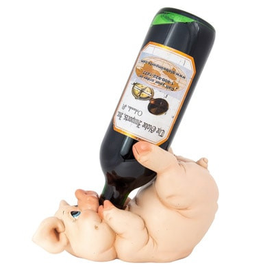 Pig Wine Bottle Holder Animal Decor