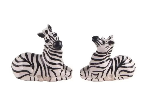 Zebra Salt & Pepper Shakers Animal Decor