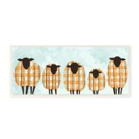 Autumn Plaid Sheep Art Print Plaque Autumn Plaid Sheep Art Print Plaque