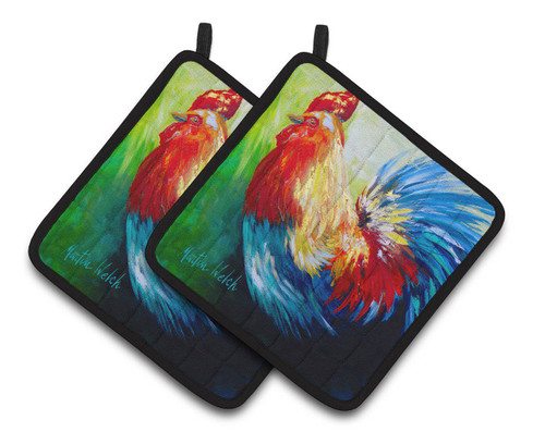 Vibrant Rooster Potholder - Set of 2