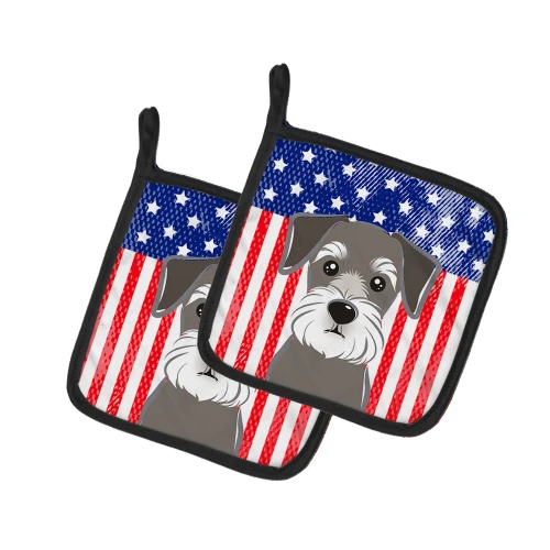Patriotic Schnauzer Potholder