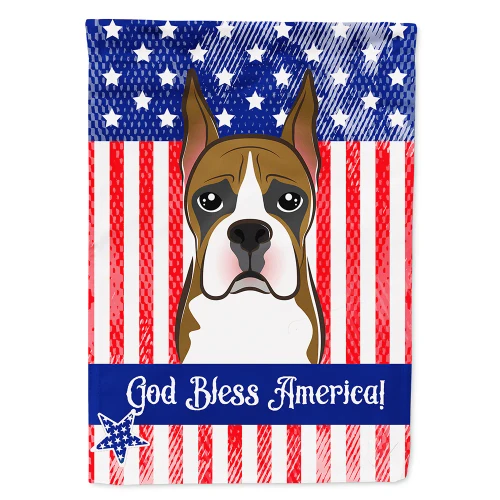 Patriotic Boxer Dog Flag