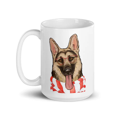German Shepherd Christmas Mug