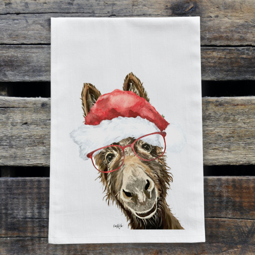 Donkey Christmas Kitchen Towel