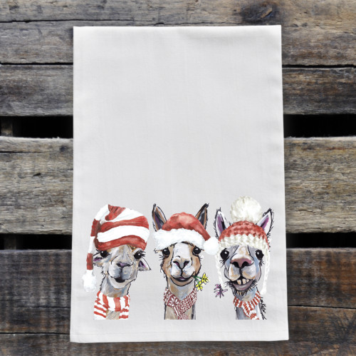 Alpaca Trio Christmas Kitchen Towel
