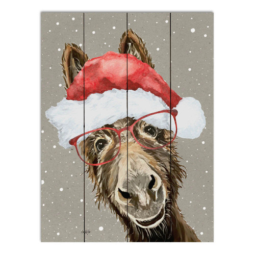 Donkey Christmas Pallet Wood Wall Art