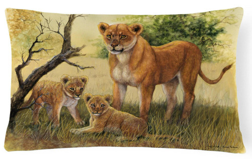 Savannah Lions Throw Pillow - Indoor/Outdoor