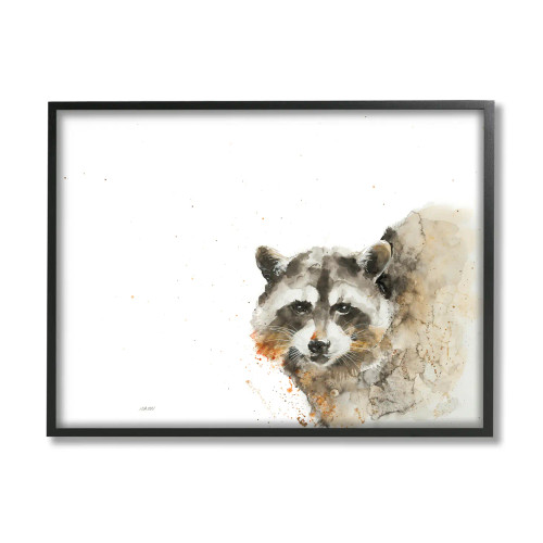 Raccoon Watercolor Framed Art