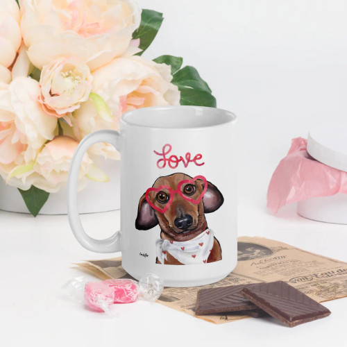 Dachshund Love Valentine Mug