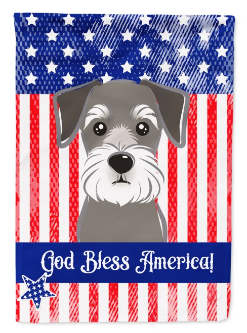Patriotic Schnauzer Flag