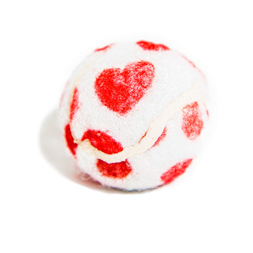 Valentine's Day Heart Dog Tennis Ball Set