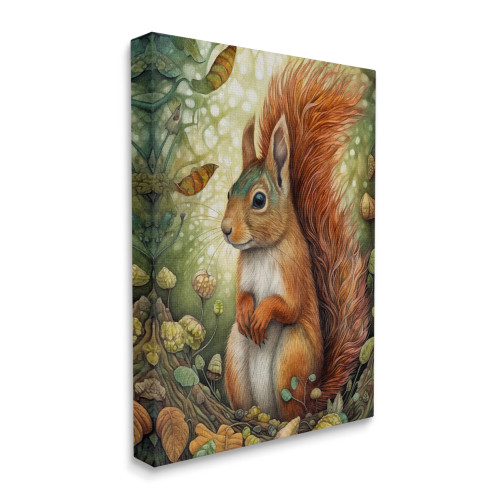 Forest Red Squirrel Canvas Art Print