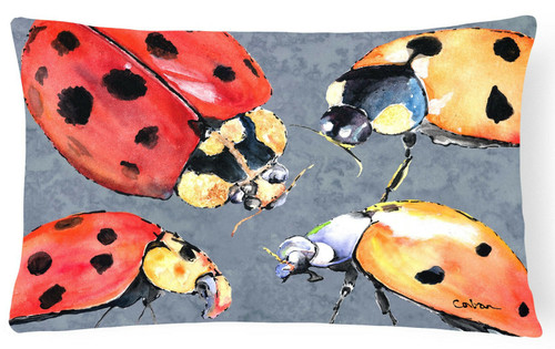 Gathered Ladybugs Throw Pillow - Indoor/Outdoor