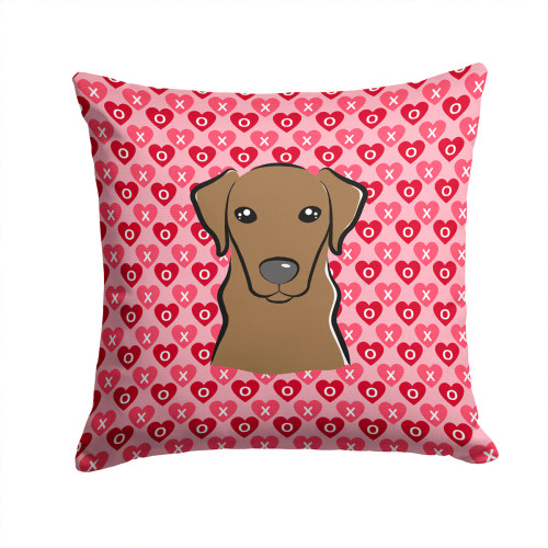 Chocolate Labrador Valentine Pillow