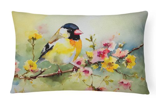 Goldfinch Throw Pillow / Songbird Pillow