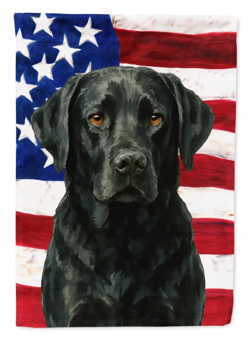 Patriotic Black Lab Flag
