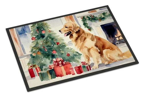 Christmas Golden Retriever Doormat