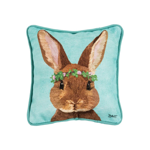 Spring Clover Bunny Petite Pillow