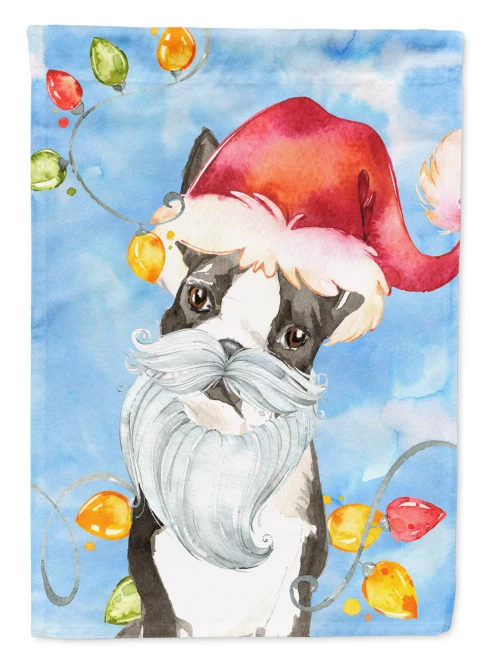 Christmas Boston Terrier Flag