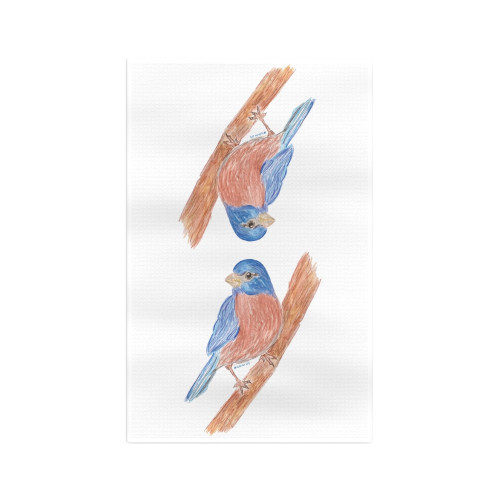 Perched Bluebird Kitchen Towel