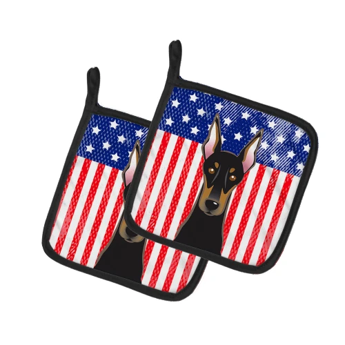 Patriotic Doberman Potholder 
