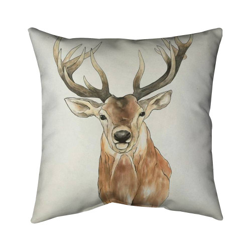 Rustic Deer Throw Pillow