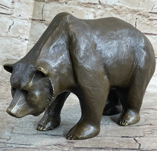 Grizzly Bear Bronze Sculpture - Bronze Milo sculpture for sale