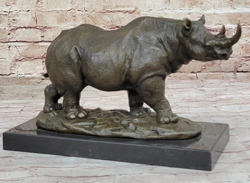 Rhino Bronze Sculpture