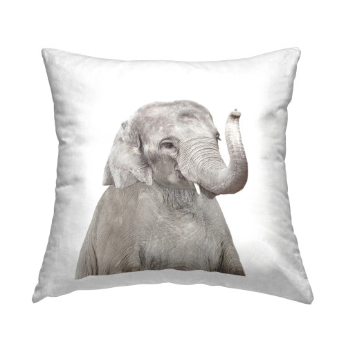 Baby Elephant Portrait Throw Pillow Baby Elephant Portrait Throw Pillow