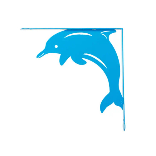 Blue Metal Dolphin Corner Bracket