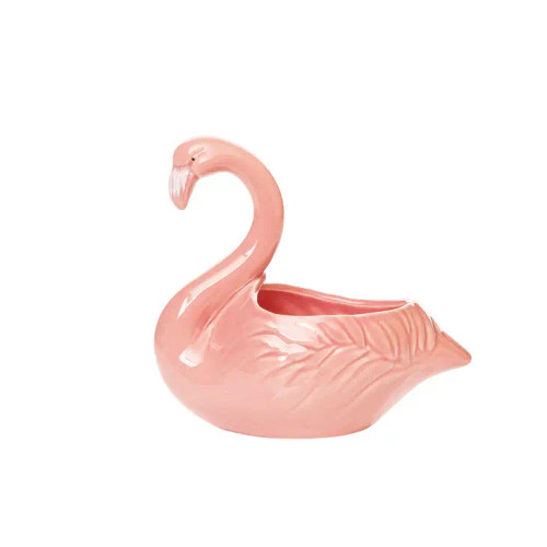 Pink Flamingo Shaped Planter