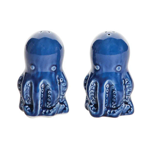 Blue Octopus Salt & Pepper Shakers